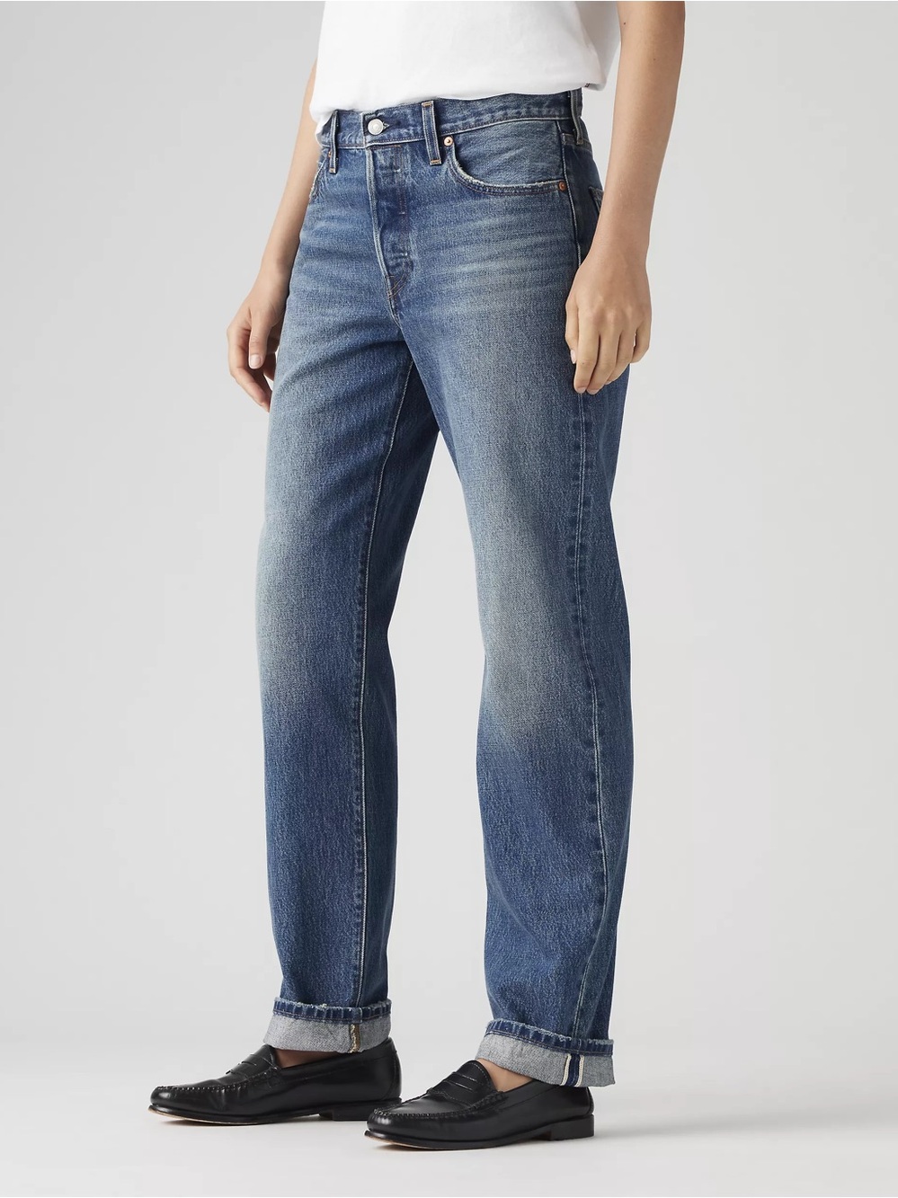 Levis 501 90's Selvedge Jeans Womens Size 25x32 Straight Leg Western Americana